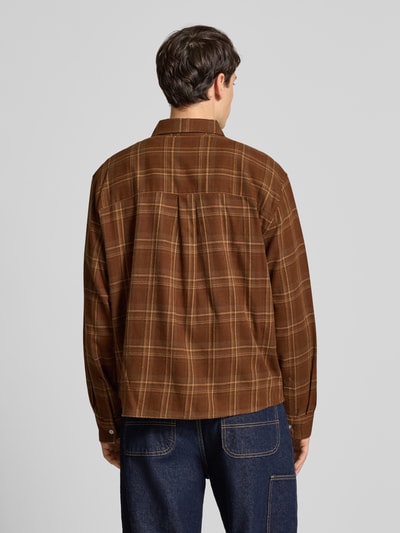 PROHIBITED Vrijetijdsoverhemd met knoopsluiting Donkerbruin - 5