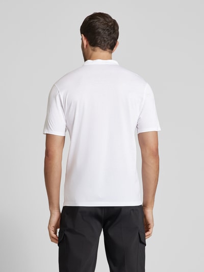 Drykorn Poloshirt in unifarbenem Design Modell 'Louis' Weiss 5