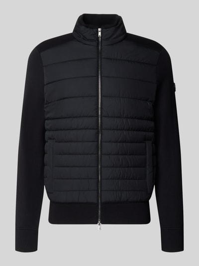 BOSS Regular Fit Strickjacke aus Baumwoll-Schurwoll-Mix Modell 'H-Facente' Black 2