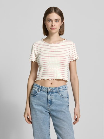 Only Regular Fit Crop Top aus Baumwoll-Mix Modell 'ANITS' Rosa 4