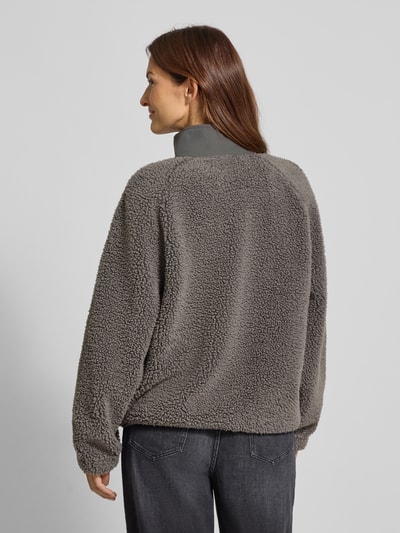 Jake*s Casual Sweatjacke mit Teddyfell Dunkelgrau 5