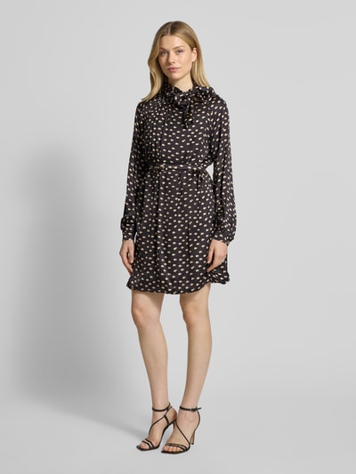 Rinascimento Cocktailkleid mit Stehkragen Black 1