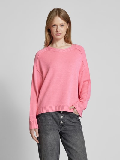 Milano Italy Oversized Strickpullover mit Viskose-Anteil Rosa 4