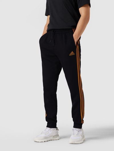 ADIDAS SPORTSWEAR Regular Tapered Fit Sweathose mit Label-Streifen Black 4