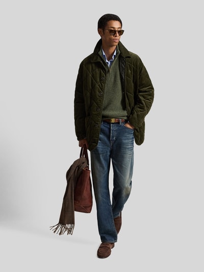 Polo Ralph Lauren Regular Fit Cordjacke mit Umlegekragen Oliv 1