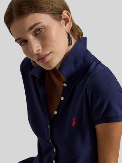 Polo Ralph Lauren Sukienka casualowa z mieszanki bawełny z kołnierzykiem polo Granatowy 6