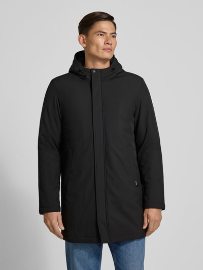 Matinique Regular fit parka met capuchon, model 'Madeston' Zwart - 4