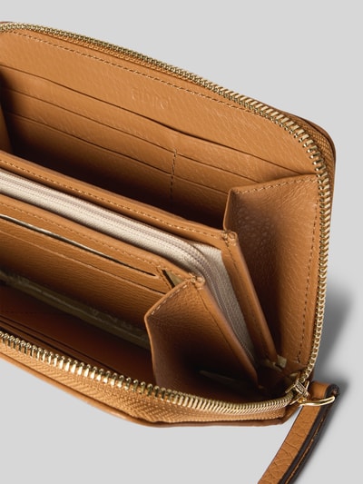 Abro Portemonnaie mit Label-Detail Cognac 3