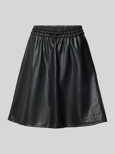 Vila Knielange rok in leerlook, modell 'DAGMAR' Zwart - 2