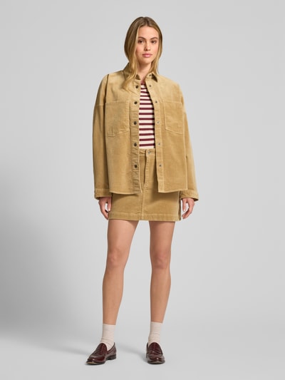 Jake*s Casual Spódnica mini z imitacji sztruksu z 5 kieszeniami Piaskowy 1