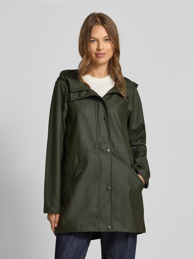 Vero Moda Regular fit functioneel jack met tunnelkoord in de taille, model 'MALOU' Kaki - 4