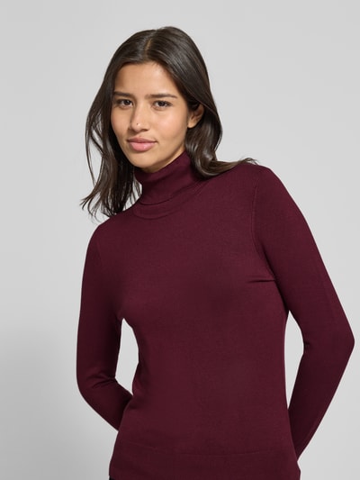 Christian Berg Woman Rollkragenpullover aus Viskose-Mix Bordeaux 3