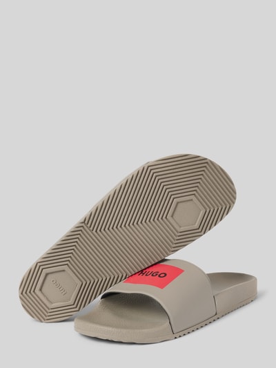 HUGO Slides mit Label-Print Modell 'Timein' Beige 4