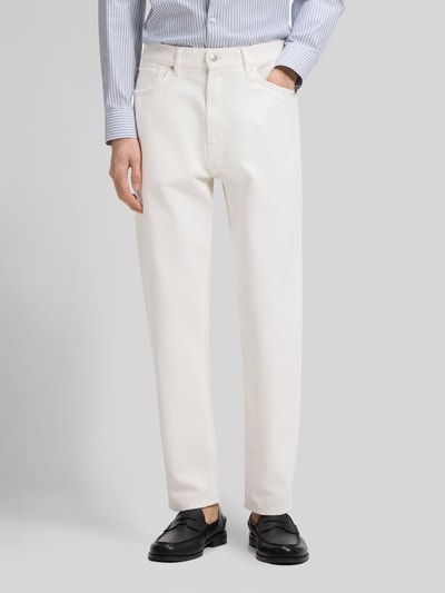 HUGO relaxed fit jeans van puur katoen Offwhite - 4
