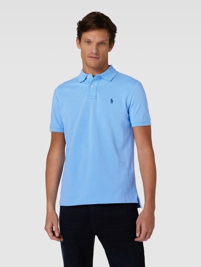 Polo Ralph Lauren Regular fit poloshirt met labelstitching Bleu - 4