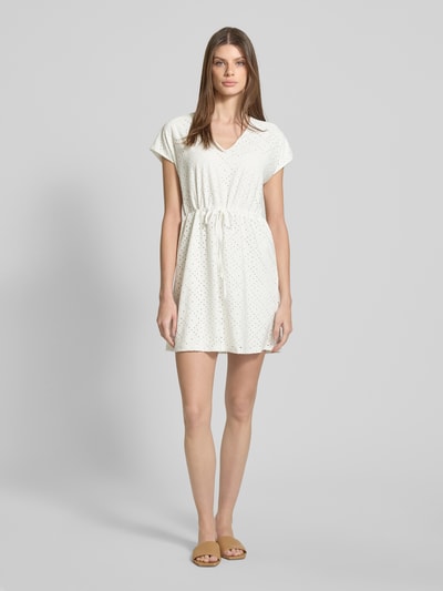 Vero Moda Getailleerde mini-jurk met ajourpatroon, model 'TASSA' Wit - 1