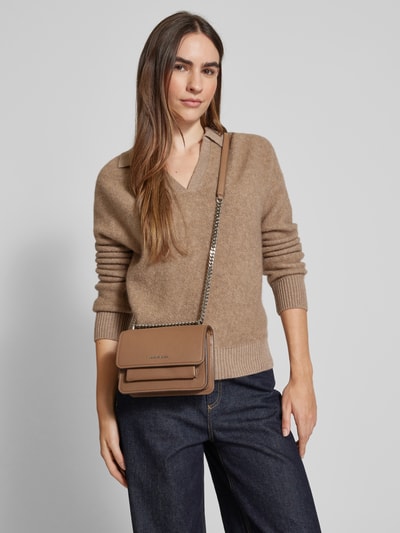 MICHAEL Michael Kors Handtas met labelapplicatie, model 'CLAIRE' Taupe - 1