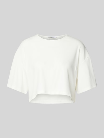 VILLA SOPHIE Cropped T-Shirt mit Rundhalsausschnitt Modell 'ADA' Offwhite 1