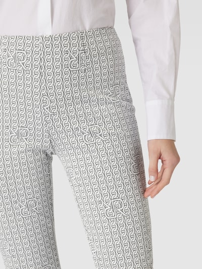 Raffaello Rossi Stoffen broek met all-over motief, model 'PENNY' Lichtgrijs - 3