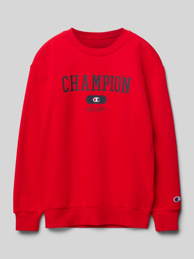 CHAMPION Sweatshirt mit Label-Print Rot 1