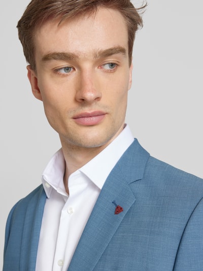 Roy Robson Slim Fit Anzug aus Schurwoll-Mix mit Pin am Revers Bleu 3