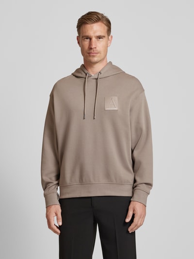 ARMANI EXCHANGE Hoodie met capuchon, model 'Pique' Beige - 4