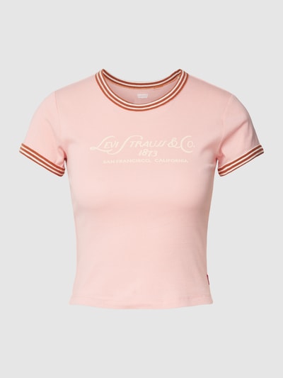 Levi's® T-shirt van katoen met labelprint Roze - 2