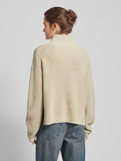 Calvin Klein Jeans Gebreide pullover met opstaande kraag Beige - 5