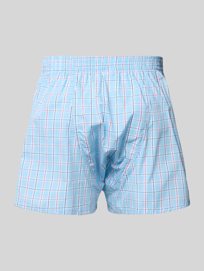 Produktfoto, Boxershorts mit Label-Detail im 3er-Pack von MCNEAL aus Reine Baumwolle, Regular-Fit, elastischer Bund, kariertes Muster, hellblau.