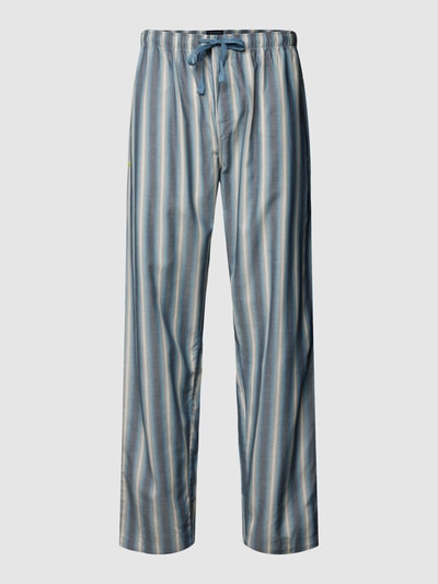 Schiesser Spodnie od piżamy ze wzorem w szkocką kratę model ‘Mix + Relax’ Niebieski 1