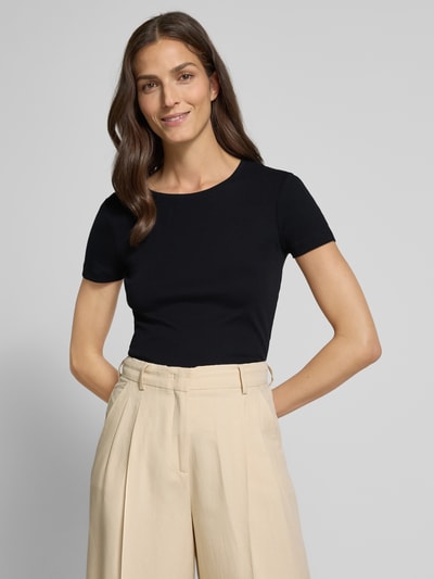 Christian Berg Woman T-shirt met geribde ronde hals Zwart - 3