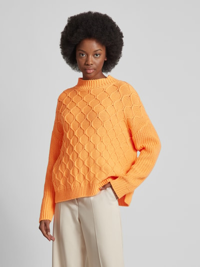 comma Casual Identity Gebreide pullover met turtleneck Oranje - 4