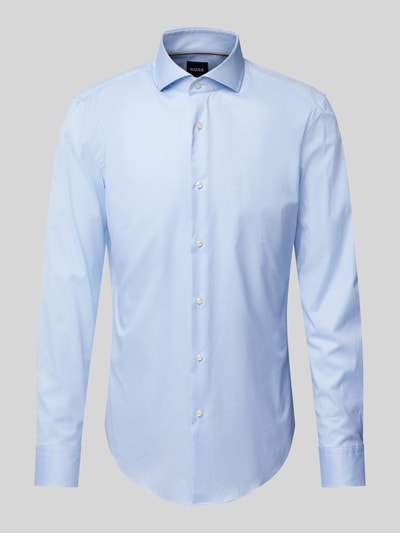 BOSS Slim fit zakelijk overhemd met haaikraag Bleu - 2