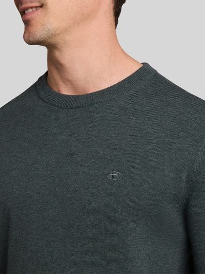 Tom Tailor Regular Fit Pullover aus reiner Baumwolle Oliv 3