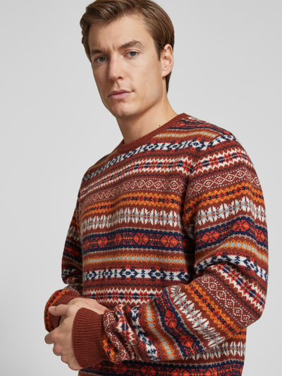 Fynch-Hatton Wollpullover mit Label-Detail Hazel 3