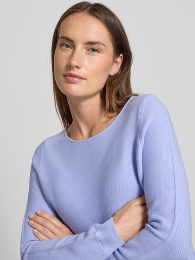 Christian Berg Woman Sweter z dzianiny z prążkowanymi wykończeniami Lawendowy 3