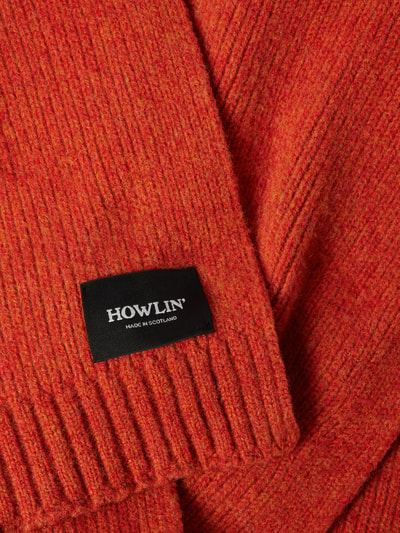 HOWLIN Schal aus Lammwolle mit Label-Detail Modell 'KINK JAMMY' Orange 2