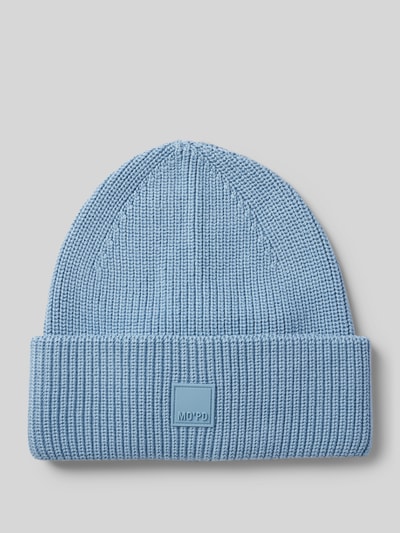 Marc O'Polo Denim Czapka beanie z naszywką z logo Błękitny 1