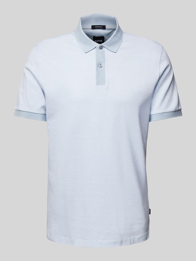 BOSS Regular Fit Poloshirt mit Label-Detail Modell 'Parlay' Bleu 2