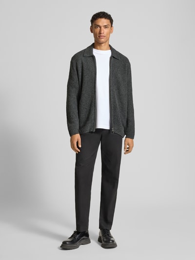 Wood Wood Cardigan mit Zweiwege-Reißverschluss Modell 'Andy' Anthrazit 1