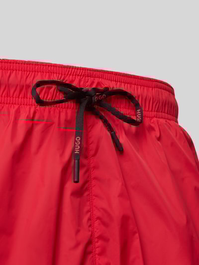 HUGO Badehose mit elastischem Bund Modell 'HAITI' Rot 2