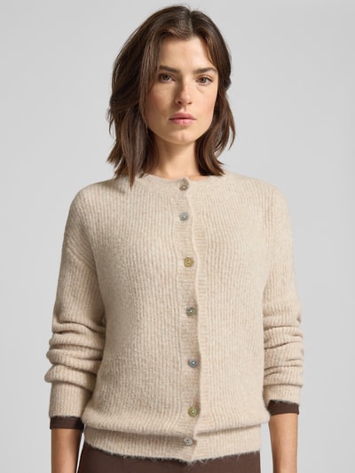 VILLA SOPHIE Gebreid jack van viscosemix, model 'LUCCAPK' Beige - 3