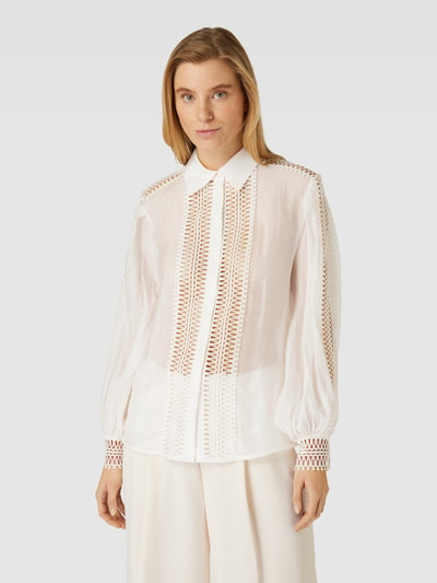 Copenhagen Muse Blouse met platte kraag, model 'ULTRA' Offwhite - 4