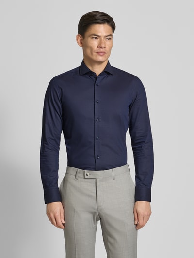 BOSS Slim Fit Businesshemd aus Baumwoll-Mix Marine 4