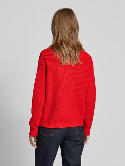 Jake*s Casual Oversized Strickpullover aus Viskose Rot 5