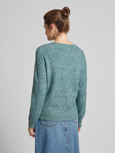 Only Gebreide pullover met ronde hals, model 'RICA' Oceaanblauw gemêleerd - 5