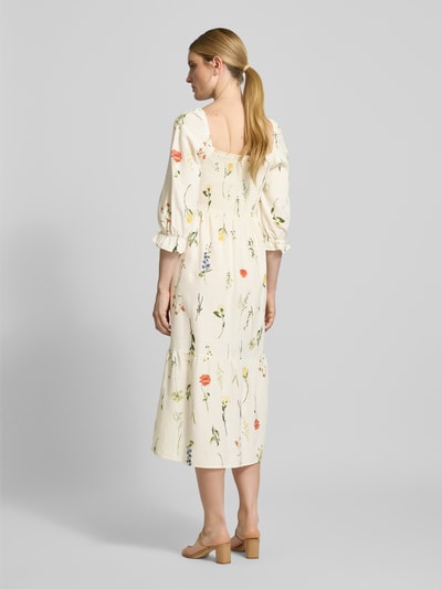 ZABAIONE Midi-jurk met linnen, model 'Mi44ss' Offwhite - 5