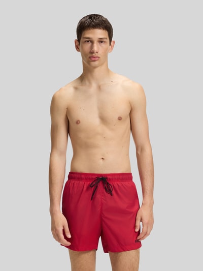 HUGO Zwembroek met labelprint, model 'HAITI' Rood - 3