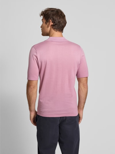 Samsøe Samsøe Poloshirt met korte knoopsluiting, model 'ROWAN' Rosé - 5