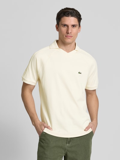 Lacoste Classic fit poloshirt met labelstitching Offwhite - 4